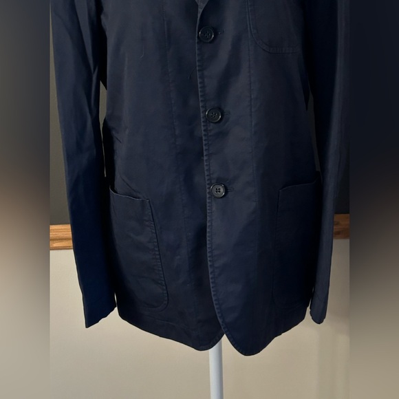 Marni Women’s Navy Blue 100% Cotton Blazer Jacket Size 46 US 10 - Picture 3 of 10